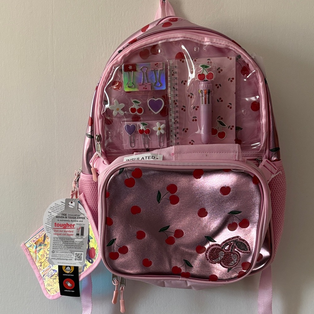 Locker Club YKK Innovative Girl 16L Pink Cherry Backpack.